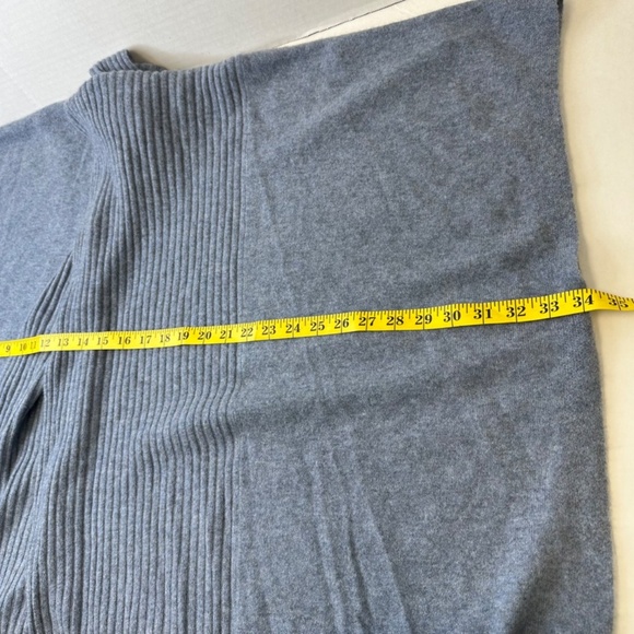 Soft By Naadam Cashmere Blue Short Sleeve Open Cardigan Poncho size M/L - Picture 9 of 10